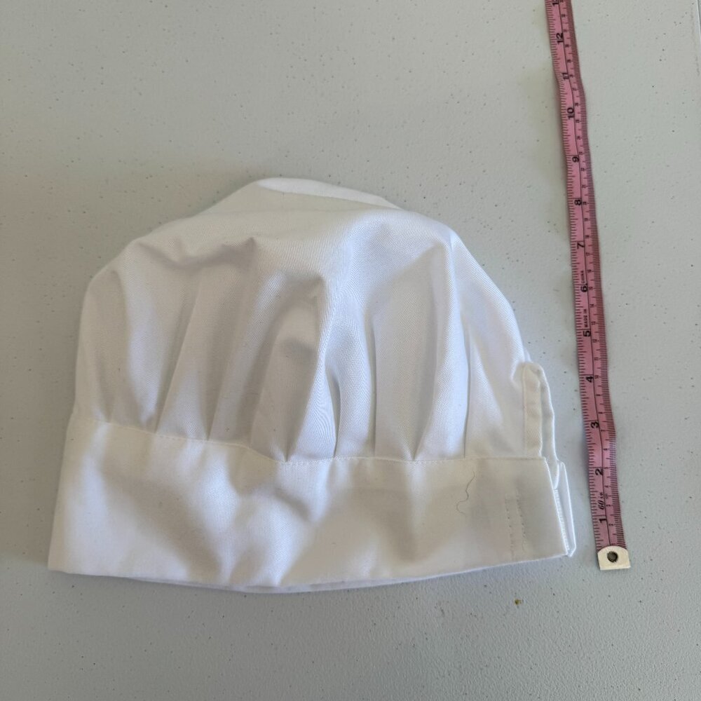 Chef Hat | White Cotton Kitchen Cap | One Size